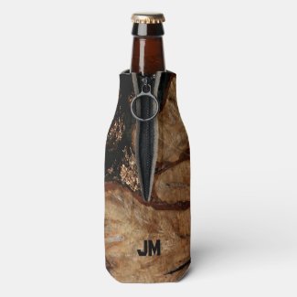 Tree Stump Monogrammed Bottle Cooler