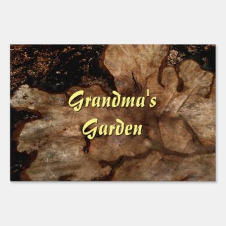 Tree Stump Personalized Garden Yard Sign