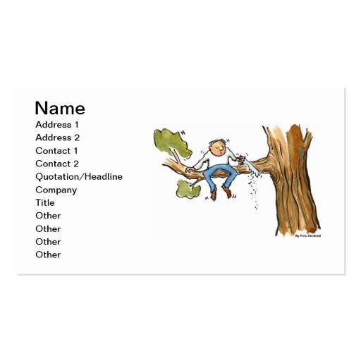 tree surgeon business card templates (front side)