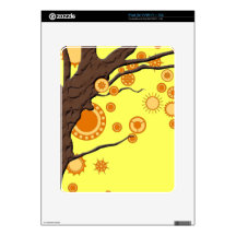 Tree Swirl Design Decals For iPad