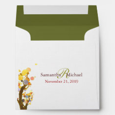 Tree Theme Wedding Invitation Square Envelopes