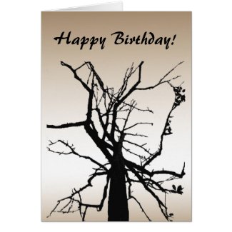 Tree Top Abstract Birthday Card