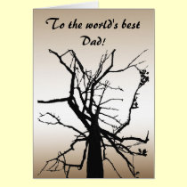 Tree Top Abstract Fathers Day Card cards