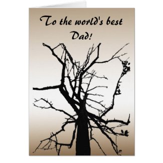 Tree Top Abstract Fathers Day Card