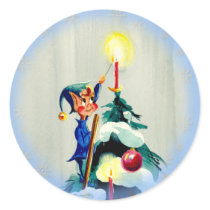 TREE TOP ELF by SHARON SHARPE stickers