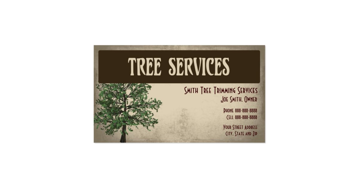 Tree Trimming Care Services Business Card Zazzle