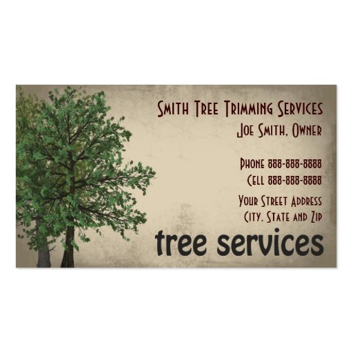 Tree Trimming Care Services Business Card Zazzle