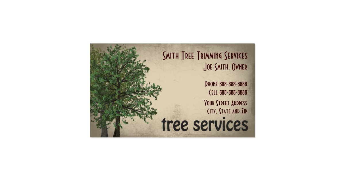 Tree Trimming Care Services Business Card Zazzle