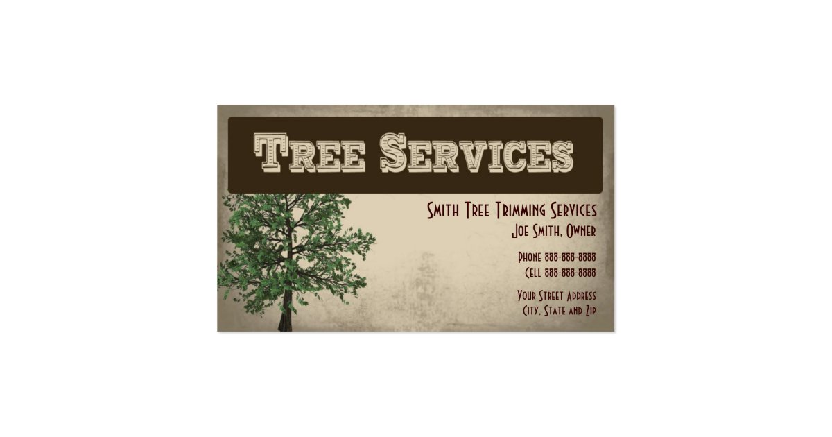 Tree Trimming Care Services Business Card Zazzle