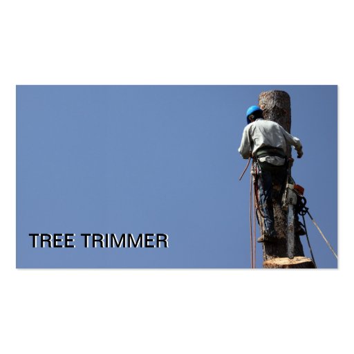 Tree Trimming/Landscaping Business Card Template (front side)