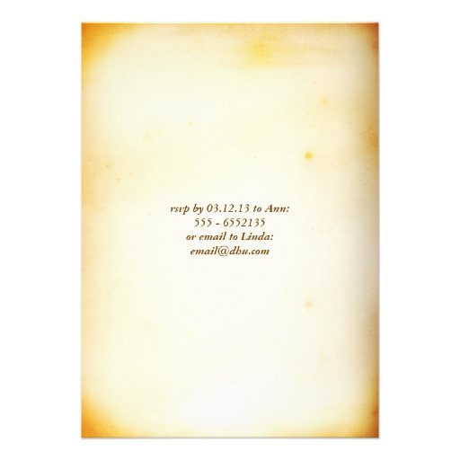 tree vintage art wedding anniversary invitation