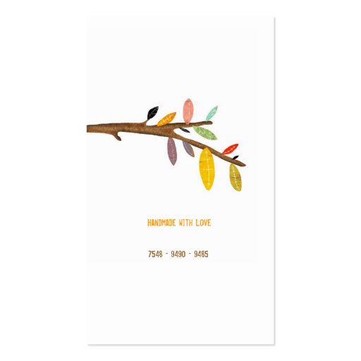 Tree White Business Card (back side)