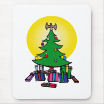 Tree with angel on top & gifts mouse pads