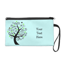 Tree with birds Bagettes Bag Wristlets