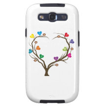 tree with bright hearts galaxy s3 cases