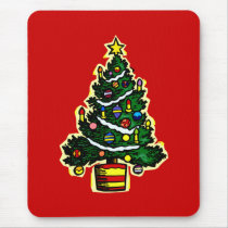 Tree with candle on top mouse pads