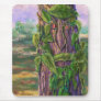 Tree with Face of Grape Leaves Mouse Pad