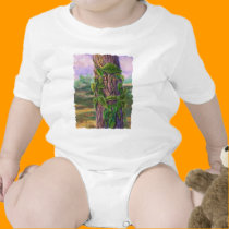 Tree with Face of Grape Leaves t-shirts