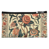 Tree with Flowers and Horns of Plenty, India 1750 Cosmetic Bags  at Zazzle