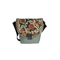 Tree with Flowers and Horns of Plenty, India 1750 Courier Bag at  Zazzle