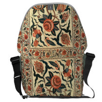 Tree with Flowers and Horns of Plenty, India 1750 Messenger Bags  at Zazzle
