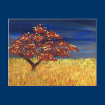 Tree with Flowers postcards
