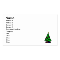 Tree with packages business card template