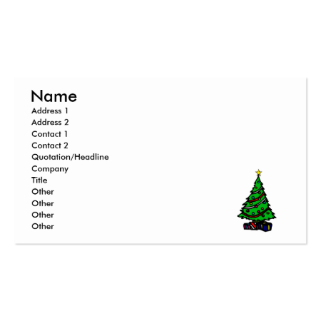 Tree with packages business card template