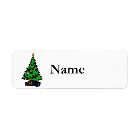 Tree with packages return address label