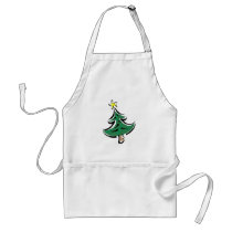 Tree with star on top aprons