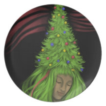 Treehead Painting Dinner Plate