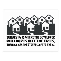 Treeless Suburbia postcards