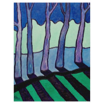 Trees Abstracted blue by Piliero flyers