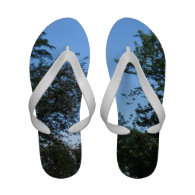 Trees and Blue Sky Flip Flop Sandals