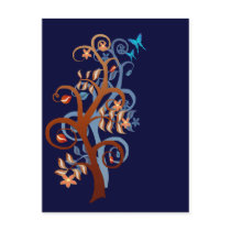 Trees and Butterflies Postcard