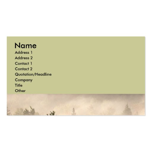 Trees and Fog Business Card Templates (front side)