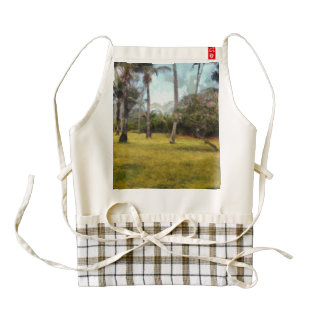 Trees and grass zazzle HEART apron