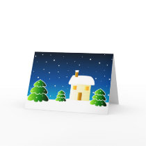Trees and house - Card by cycreation Trees and house - Card