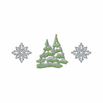 Trees and Snowflakes embroidered shirts