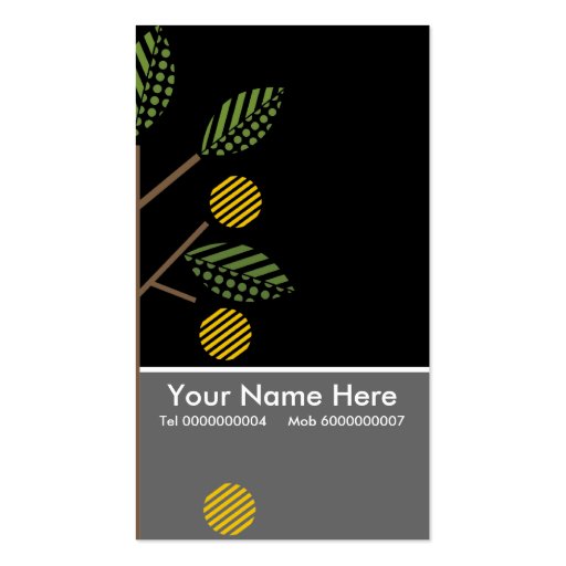 Trees And Their Fruit Business Cards (front side)