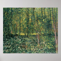 Trees and Undergrowth, 1887 Print