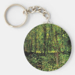 Trees and Undergrowth by Vincent van Gogh Keychain
