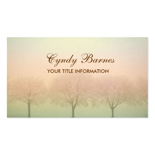 Trees Business Card (front side)