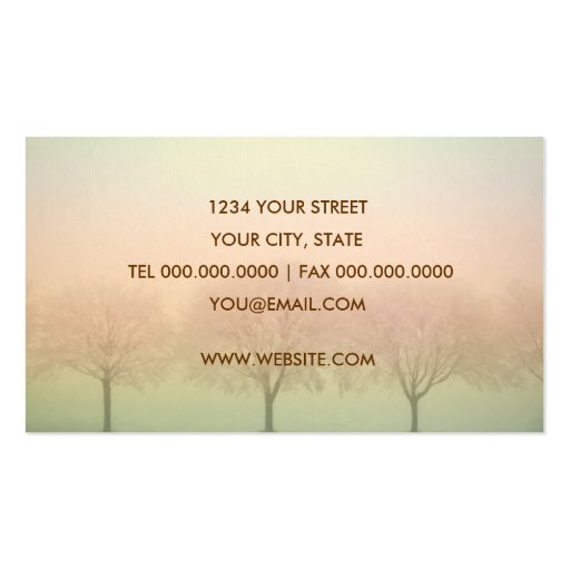 Trees Business Card (back side)