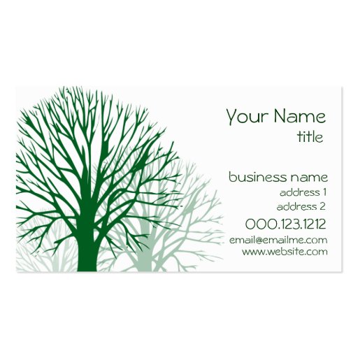Trees Business Card TEMPLATE (front side)