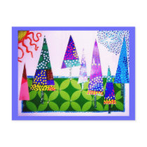 Trees Collage, Happy Holidays postcards by ebroskie1234 Trees Collage, Happy Holidays postcards