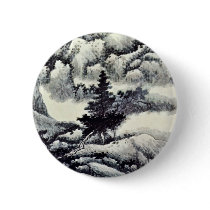Trees In A Landscape By Kung Hsien (Best Quality) Pinback Buttons