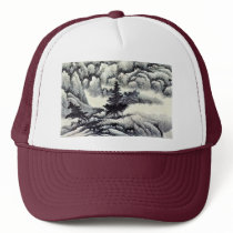 Trees In A Landscape By Kung Hsien (Best Quality) Trucker Hat