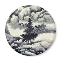 Trees In A Landscape By Kung Hsien (Best Quality) Refrigerator Magnets