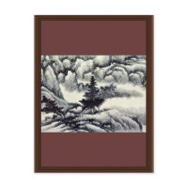 Trees In A Landscape By Kung Hsien (Best Quality) Postcard